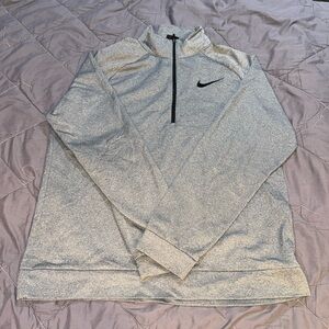 NIKE GREY HALF-ZIP SWEATER